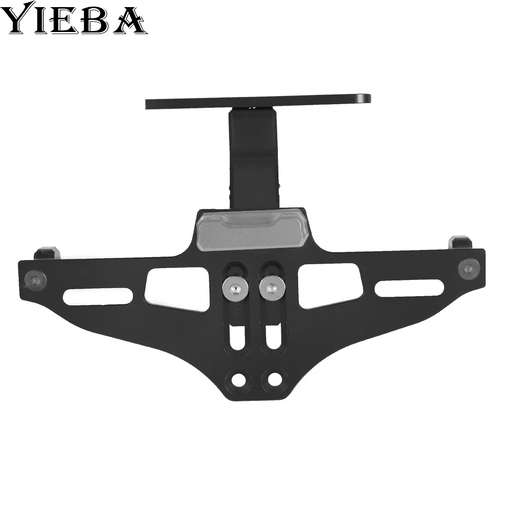 

For BMW C650 SPORT S1000RR HONDA CBR650R Universal CNC Aluminum Motorcycle Adjustable Angle Rear License Plate Mount Holder