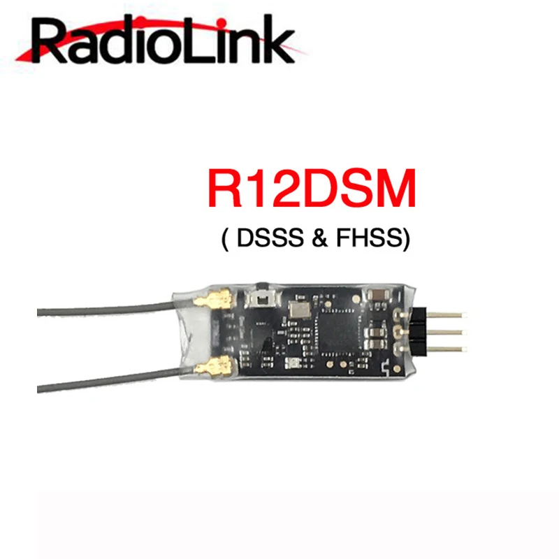 

Radiolink R12DSM Micro Mini Receiver 2.4G 12CH SBUS/PPM Signal Support DSSS /FHSS Spread Spectrum for AT9 AT9S AT10 AT10