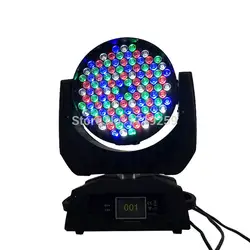 2 шт./лот светодиодный мыть движущихся головного света 108X3 Вт RGBW светодиодный Освещение сцены диско DJ DMX Звук профессиональный свет этапа