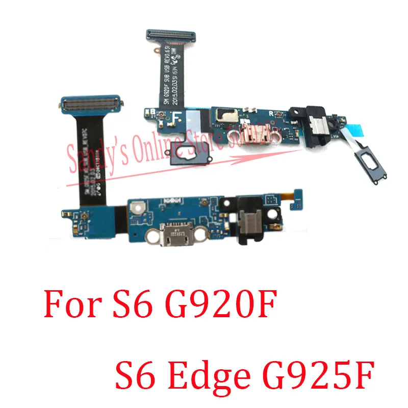 10 PCS USB Charging Port With Headphone Jack Port Socket Dock Connector Flex Cable For Samsung Galaxy S6 Edge G920F G925F Part