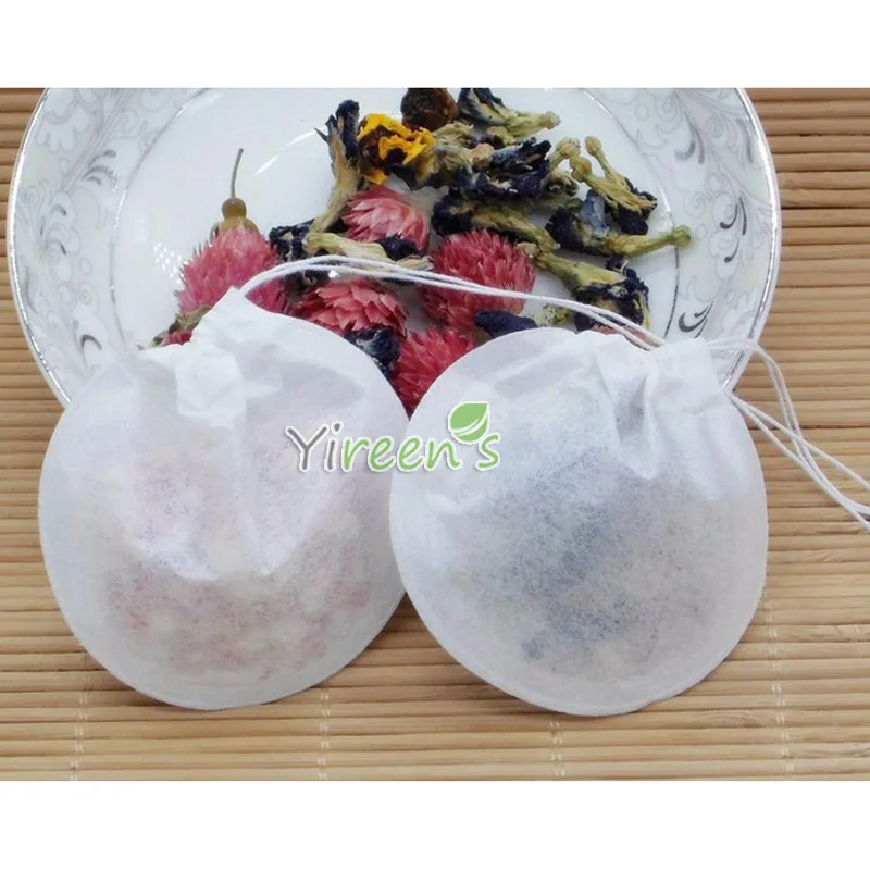 Free Shipping 100pcs Lot Creative Round Shape Tea Bags Disposable 100pcs Lot Creative Round Shape Tea Bags Disposable Food Grade Filter Paper Coffee Fill In 1 4g Mini Strainers From Home Garden On
