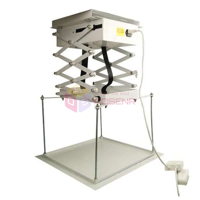 Electric Motorized Scissor Projector Lift Working Distance Support Remote Control Electric