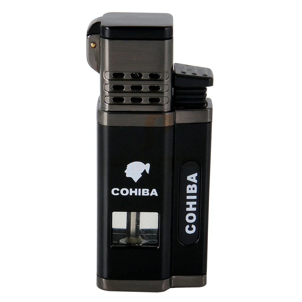 Модная Высококачественная ветрозащитная Зажигалка COHIBA заправляемая надувная