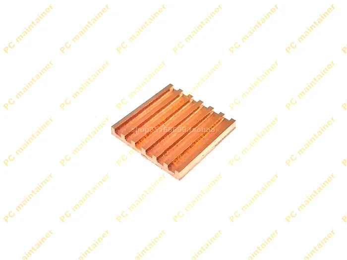 5pcs Ultra-thin Groove Pure Copper Memory MOS Radiator Notebook Cooling Heatsink 17*17*2.0mm Thermal Conductivity Sticker |