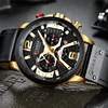 Reloj de pulsera para hombre CURREN 2022, reloj deportivo de lujo de la mejor marca, relojes de cuero de moda para hombres con calendario para hombres, reloj negro Masculino ► Foto 2/6