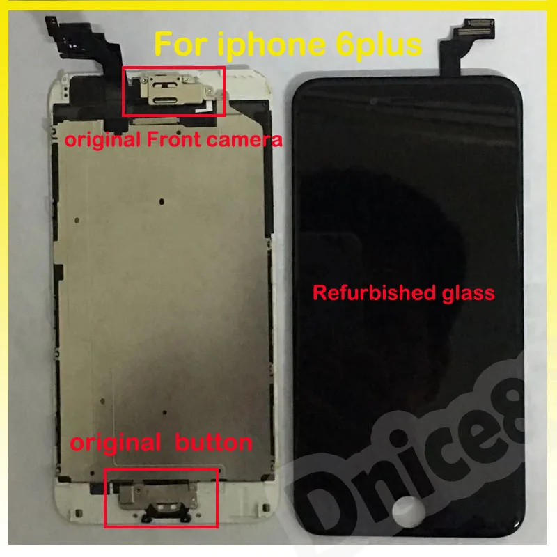 

For iphone 6P LCD has white and black colour,high quality screen and 100% original display,with the front camera and home button
