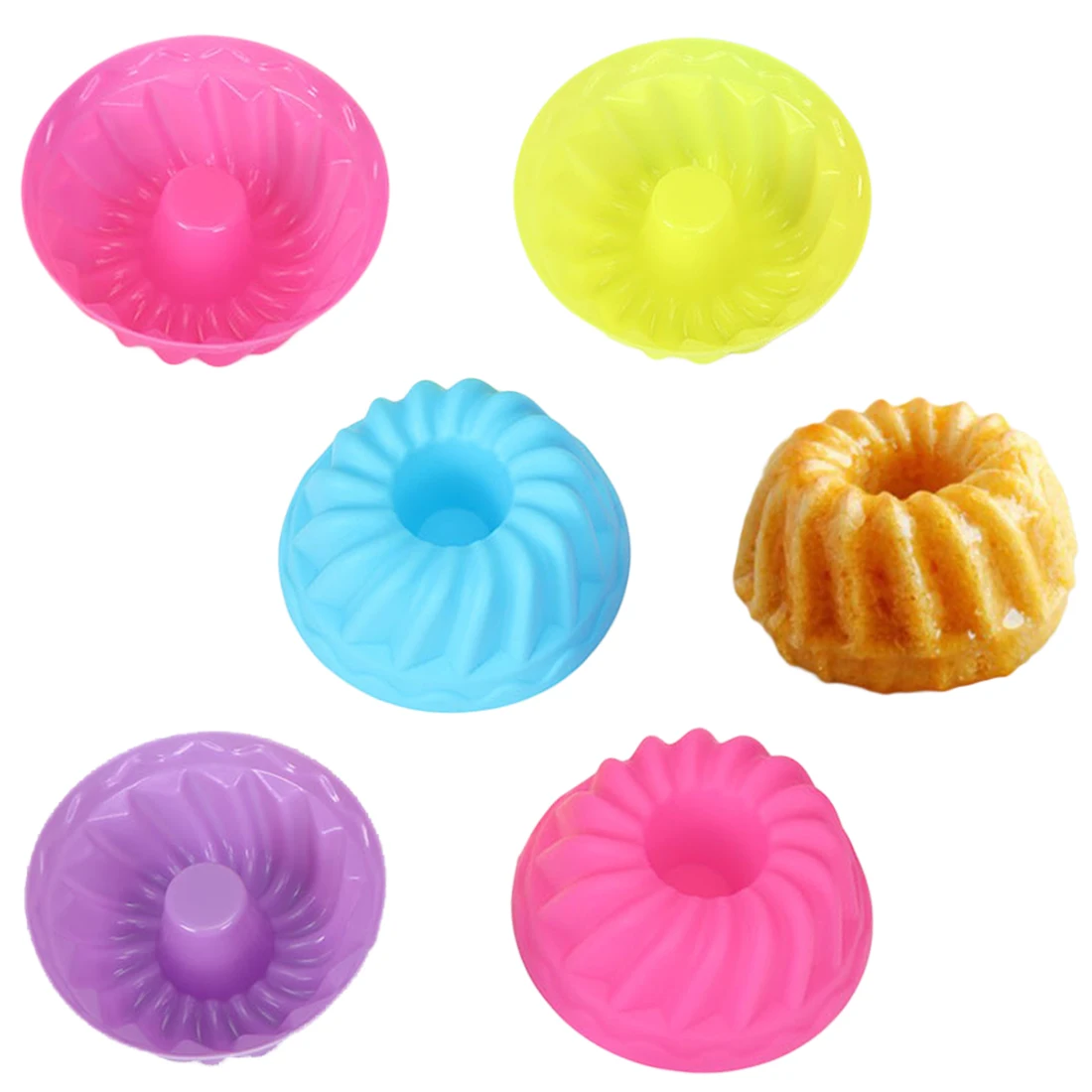 

12PCS Cake Silicone Mold Fondant Pan Muffin Cupcake Pumpkin Mold Form Cake Decoration Chocolate Mold Kitchen Baking Pastry Tools