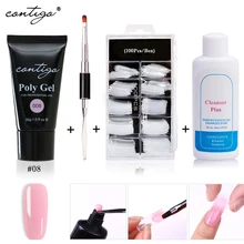 CONTIGO 30 г полигель, полигель для ногтей, полигель, 10 цветов, строительный полигель, УФ акриловый гель для наращивания ногтей, дизайн лака, гибридный лак