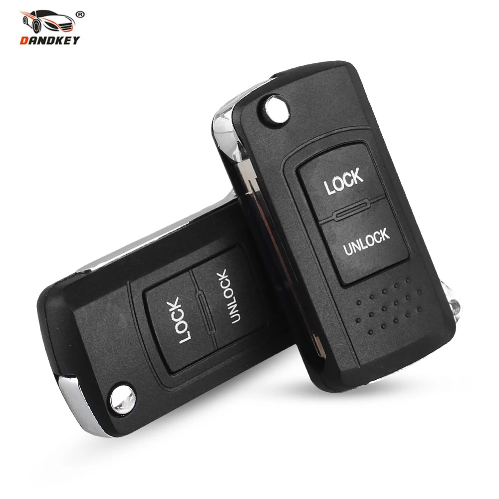 

Dandkey 2 Buttons Flip Folding Car Remote Key Shell Case Fob For Mitsubishi Key For Lancer Car Key With Left MIT8 Blade