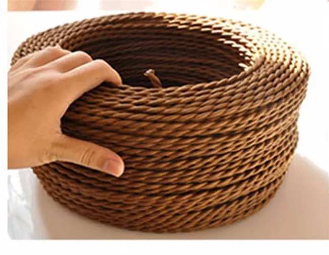 50m  many 2 x0.75 mm fabric cable antique special way, Vintage wire eters (10)
