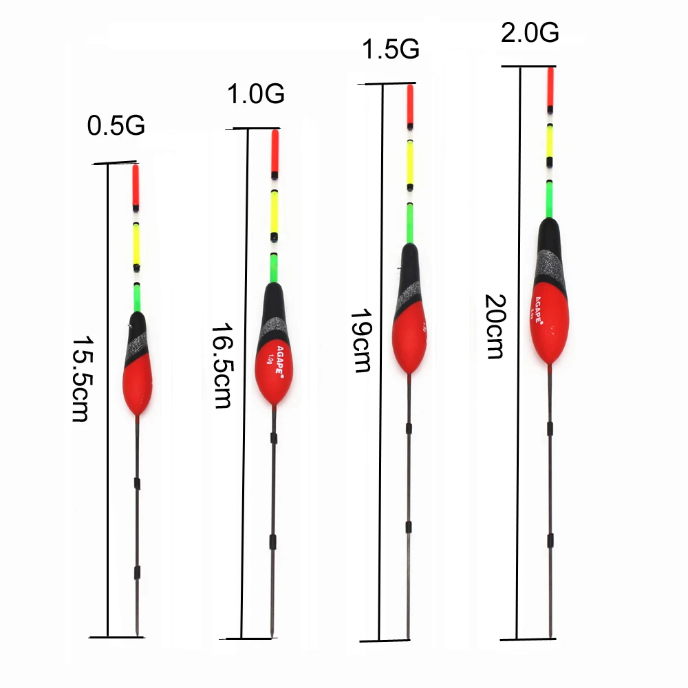 AGAPE Pole Fishing Floats Bobbers 0.5G 1.0G 1.5G 2.0G Stick Buoys Accesories Balsa Wood Oem Factory Store 210041