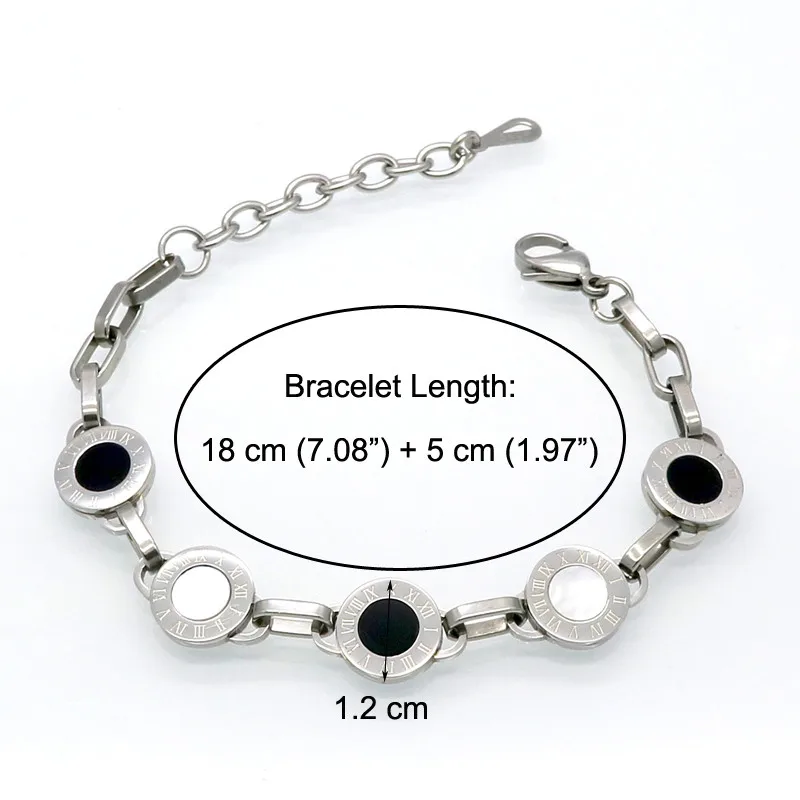 Gold Rose Silver Color White Shell Black Resin Charm Bracelet Wedding Party Beads Bracelets For Women Bridal Pulseras