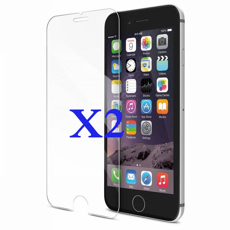 

2PCS/lot Film Tempered Glass Screen Protector Protection en Verre trempe ecran protecteur For iphone6 iphone 6 S 6S 7 8 XS Max X