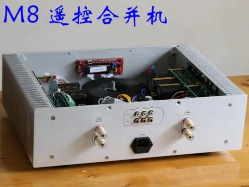 Finished-HIFI-MJL4281-MJL4302-remote-Stereo-amplifier-base-on-MBL80-Circuit