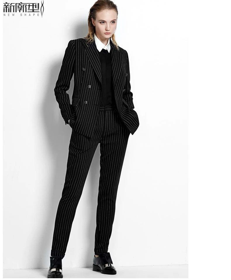Black-stripes-fwomen-suits-double-breasted-coat-cultivate-one-s-morality-business-attire-formal-contracted-women (2)