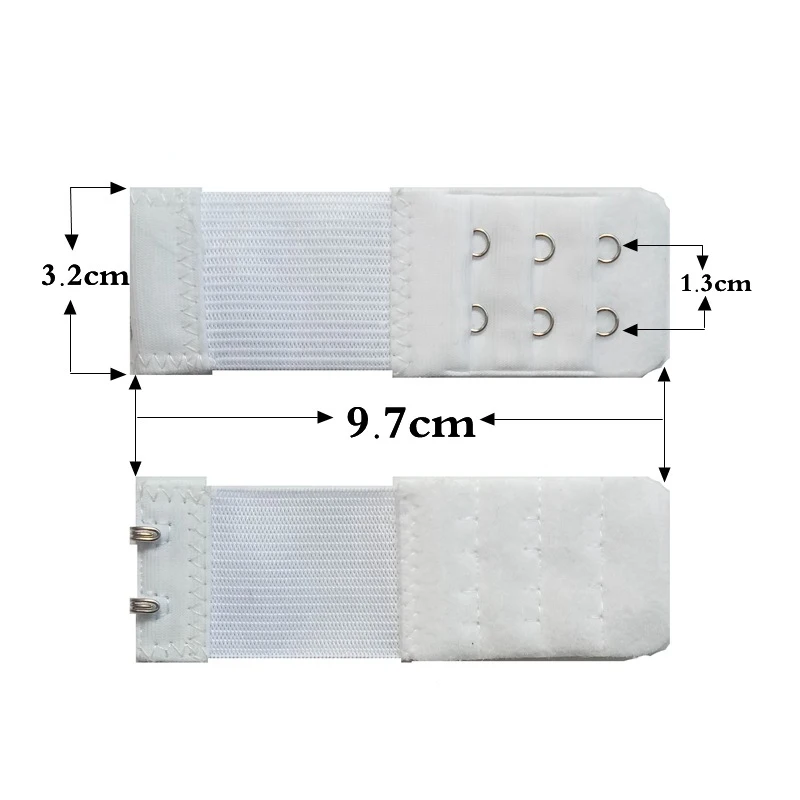 Hot Women Bra Extender 3 Rows 2 Hooks Elastic Adjustable Lengthen Clasp for Underwear SMA66