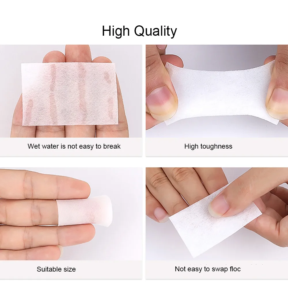 600 шт. безворсовые салфетки для снятия гель лака 100% хлопок|Жидкость лака| |