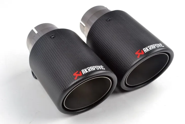 

1 piece Multi Inlet 63MM Akrapovic Carbon Tip Exhaust Pipe End Pipes AK Carbon Exhaust Tips Muffler car accessories