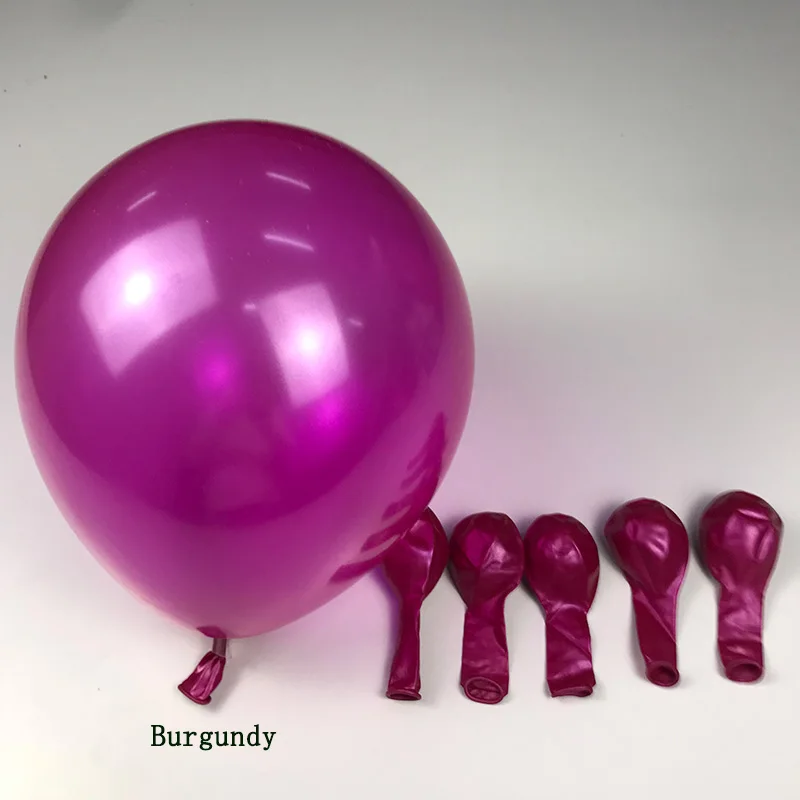 Жемчужные шары 20 шт 10 дюймов толщиной 2,2 г воздушные шары ко дню рождения украшения шарики для свадьбы розовые белые фиолетовые вечерние шары оптом - Цвет: Бургундия