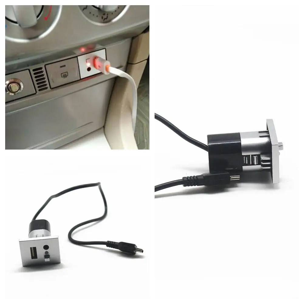 Разъем для подключения USB разъема LARBLL серебристая панель с адаптером вход Ford Focus