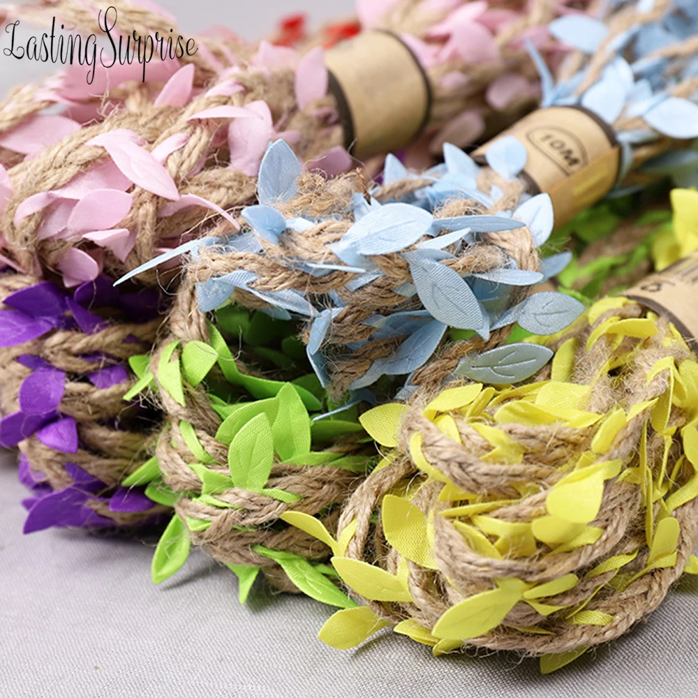 5 мм * 1 ярд Вечеринка события пеньковая веревка листья Decora Сделай Сам тег шнуры
