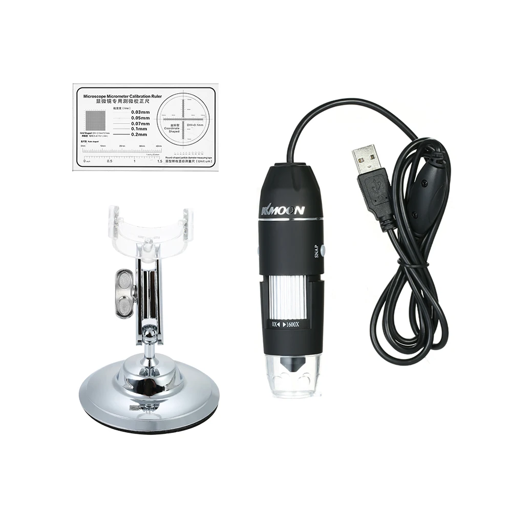 1600X цифровой микроскоп KKmoon USB микроскопический эндоскоп с OTG светодиодной лупой