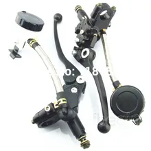 Пара черный 22 мм 7/8 ''Ручка Бар главный тормозной цилиндр для Ducati Suzuki 17 мм Размер отверстия Универсальный рычаг гидравлического сцепления Honda