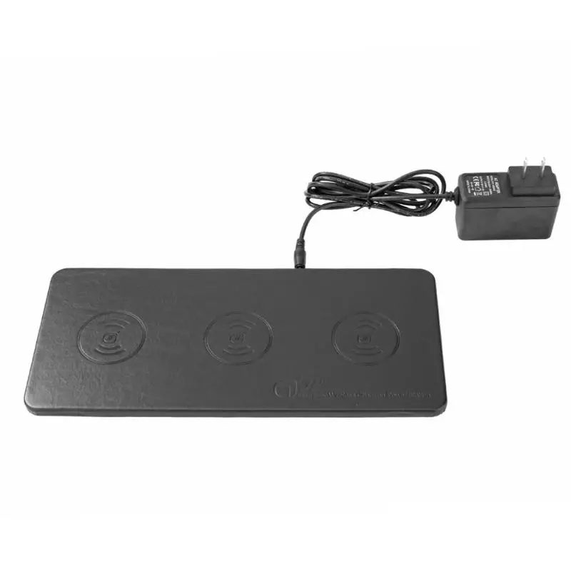 

Qi Triple Wireless Charger Multi Phone Desktop Quick Charging Station Pad
