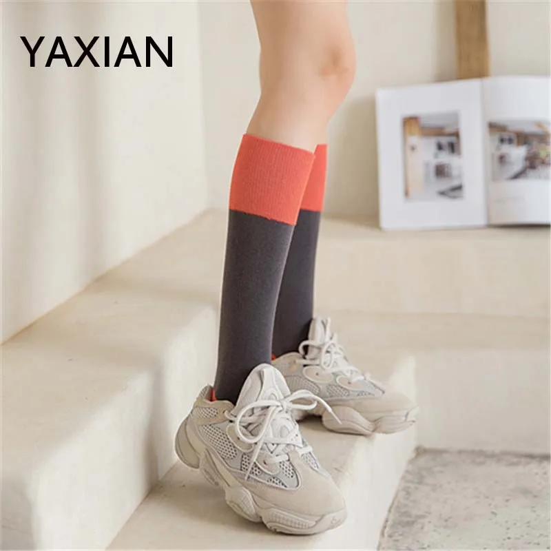 

YAXIAN 2018 NEW Harajuku streetwear socks long High Autumn Winter Women korean cute socks hip hop japanese hipster street style