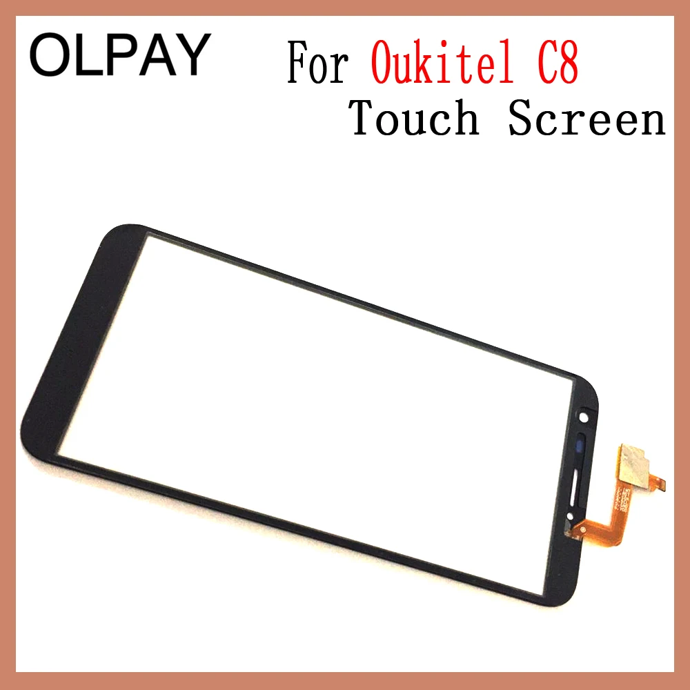 OLPAY 5,5 ''сенсорная стеклянная панель для Oukitel C8 сенсорный экран дигитайзер стекло сенсор инструменты Бесплатный клей+ прозрачные салфетки