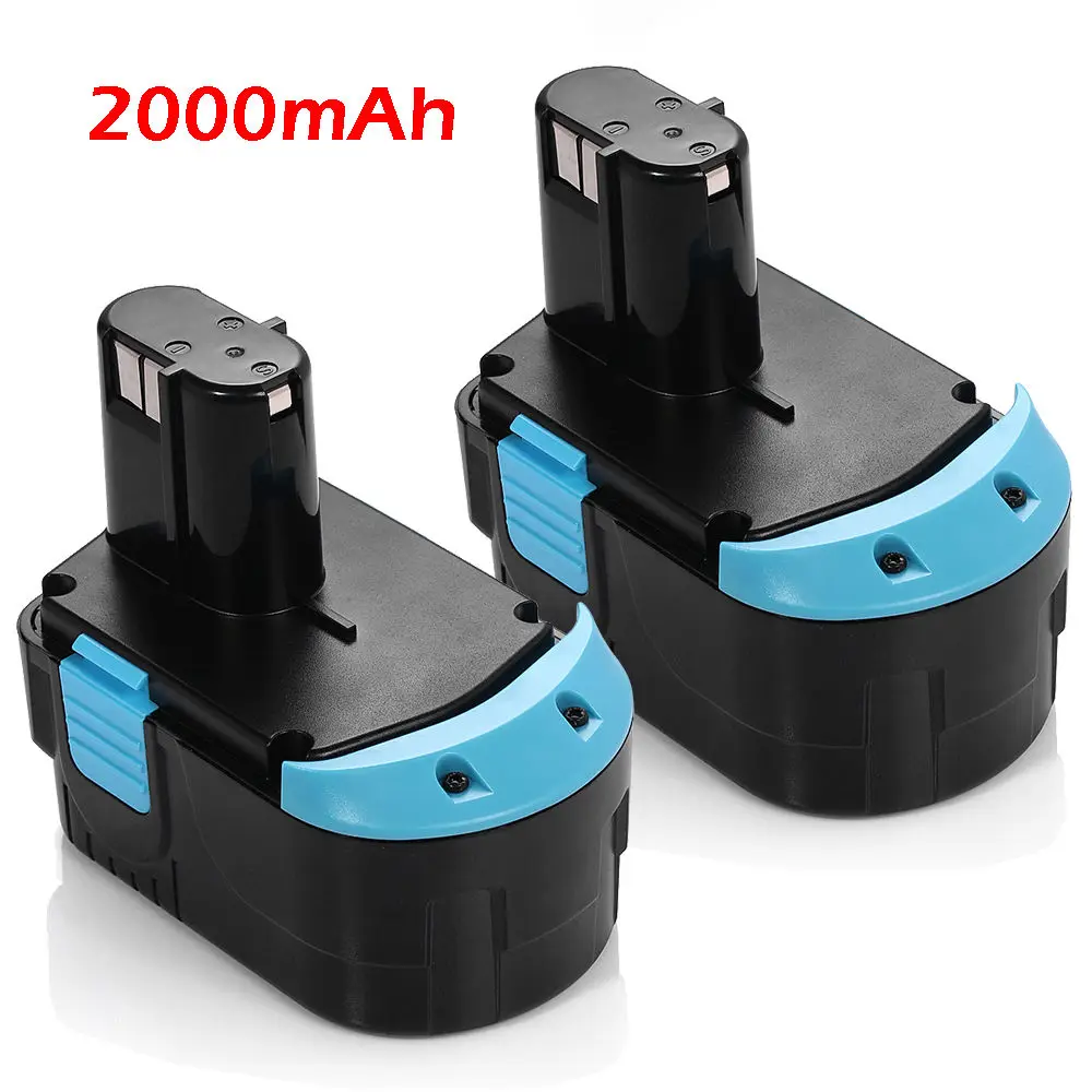 

Powerextra 2pcs 2000mAh 18v Rechargeable Batteries For HITACHI EB1820L EB1814SL BCC1812 C18DL Power tools Ni-CD Battery