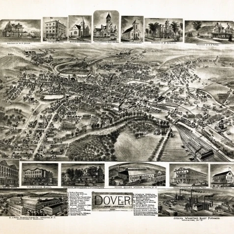 Antique Map of Dover New Jersey 1903 Morris County Poster Print (18 x 24)