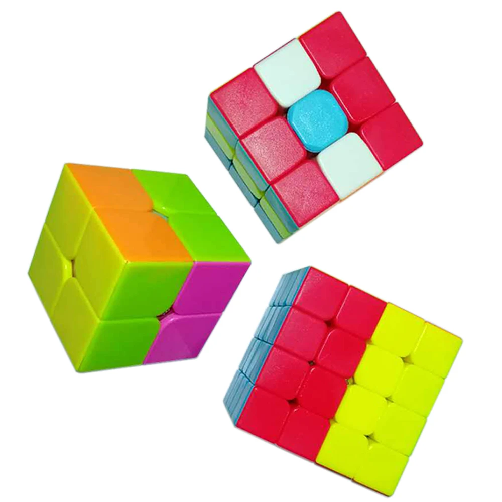 3 шт./компл. магический куб 3*3*3 на 2x2x2 кубики QiYi 3x3x3 Cubo Magico 4x4x4 Детская игрушка для