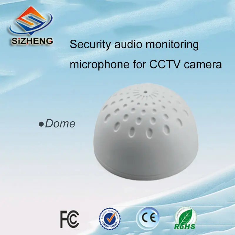 

Dome audio monitor microphone small security sound pickup for CCTV camera