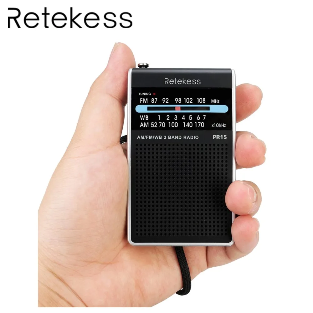 

RETEKESS PR15 Pointer Tuning Radio FM AM NOAA Emergency Weather Warning Mini Handheld Radio Portable Pocket Radio Receiver