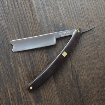

DSCOSMETIC wood handle straight mens shaving razor shaving knife Shaving barber shaver razor stainless steel straight edge