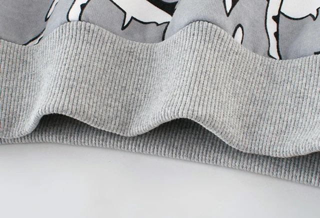 27kids 2-9Year Cartoon Shark Print Children’s Sweatshirt 6 Years Autumn Winter Warm Sweatshirt for Children sudadera boy