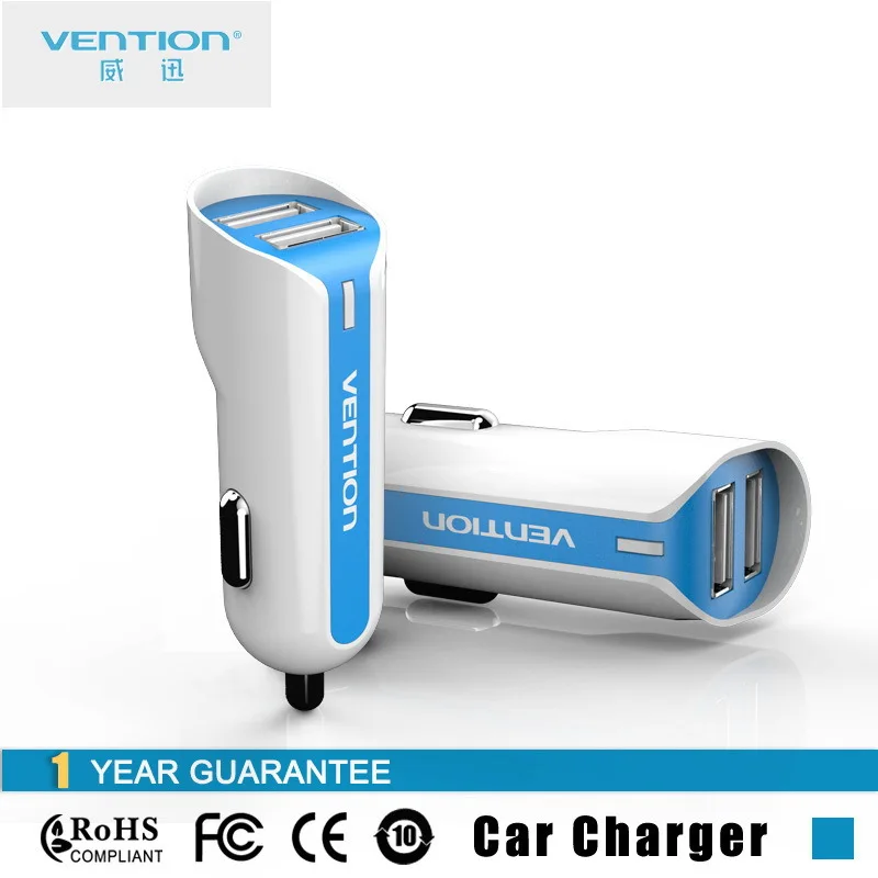 VENTION! dual usb car charger USB Car Charger for Cellphone /GPS/PAD/MP3/MP4 output 5DC 2.4A mircro |