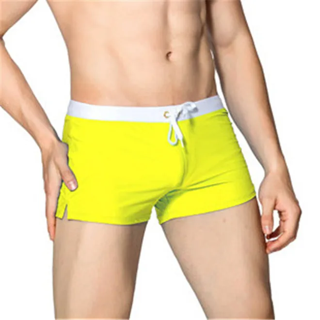 Новая одежда для плавания, мужские сексуальные плавки Sunga,, мужские плавки, пляжные шорты Mayo De Praia Ho, мужские плавки s Maillot De Bain - Цвет: Yellow