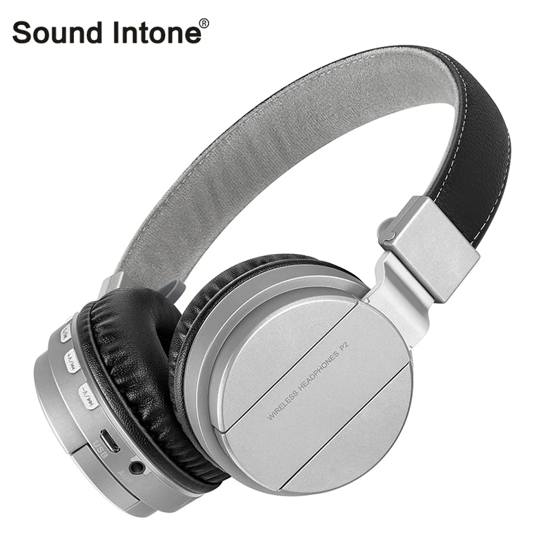 

Sound Intone P2s fashionable foldable bluetooth Headphones/headset with Mic headphone Support TF Card FM Radio for all phone PC
