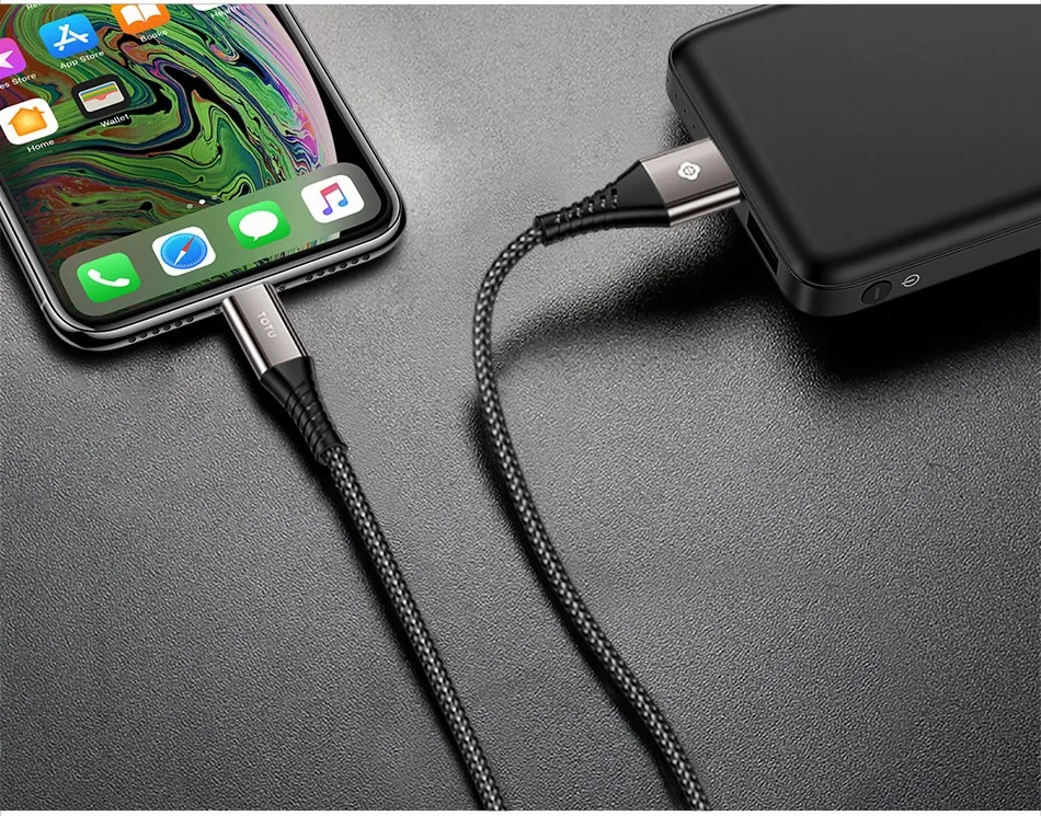 TOTU USB кабель для iPhone Xs Max Xr X 8 7 6 6s Plus SE 2.4A Быстрая зарядка зарядное устройство кабель для передачи данных Шнур адаптер кабель для мобильного телефона