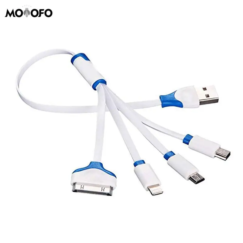 

4 in 1 Multiple USB Charging Cable Adapter Connector with Micro USB/Mini USB Ports for iPhone 6, 5, 4, iPad, Galaxy S4, S5