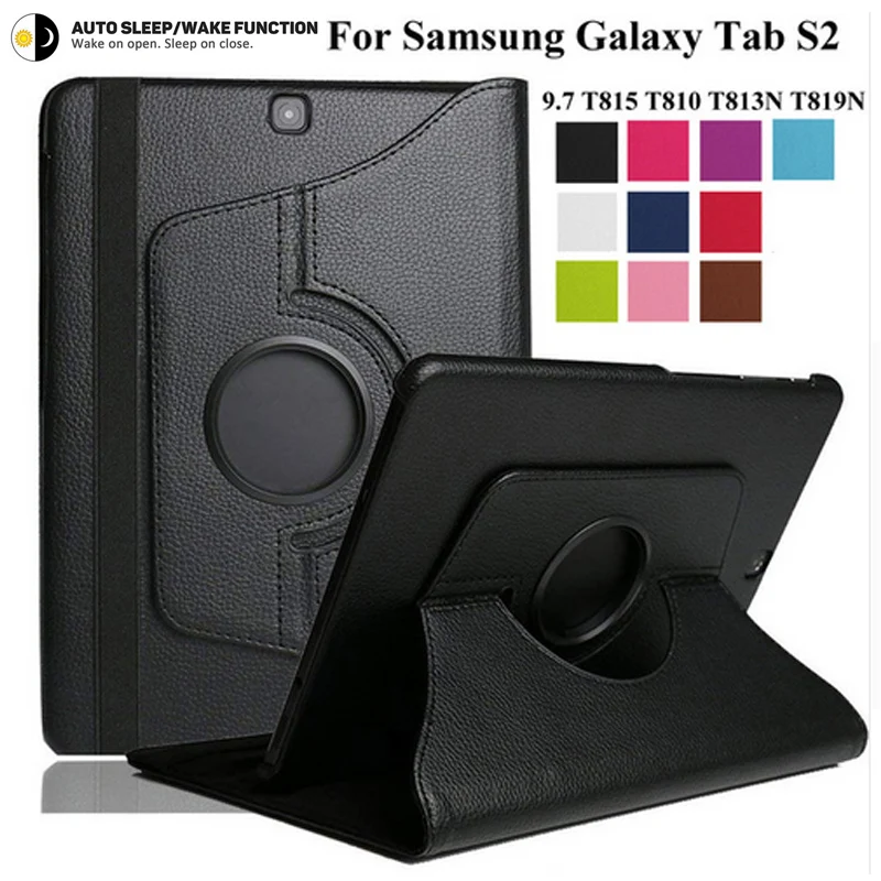 Для Samsung Galaxy Tab S2 9 7 дюймов T810 T813 T815 T819 SM чехол для планшета 360 Вращающийся Кожаный