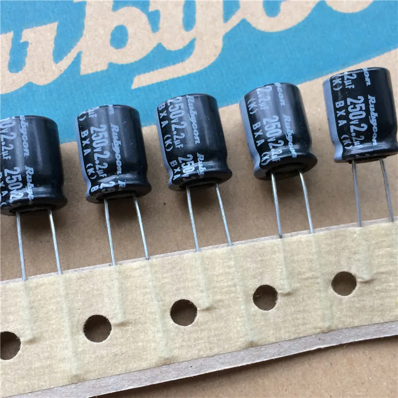 

10pcs 2.2uF 250V RUBYCON BXA 10x12.5mm High Ripple Current Long Life 250V2.2uF Aluminum Electrolytic Capacitor