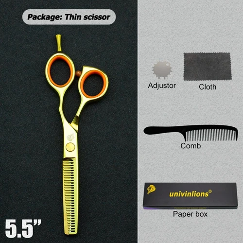 5,5 дюймов японские ножницы для стрижки волос профессиональные ножницы для волос бритвы; ножницы для парикмахерских ножницы coiffeur - Цвет: 5501JIN-thinning