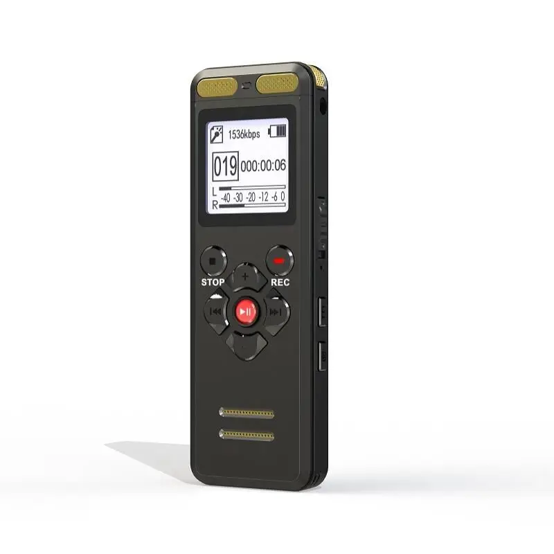 ixe Digital Voice Recorder 8GB 1,536Kbps Voice Recording Device with Double Microphone MP3 Player TF Card to 64GB
