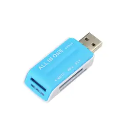 Новый USB 2,0 памяти Multi Flash Card Reader Адаптер для SD TF M2 MS синий