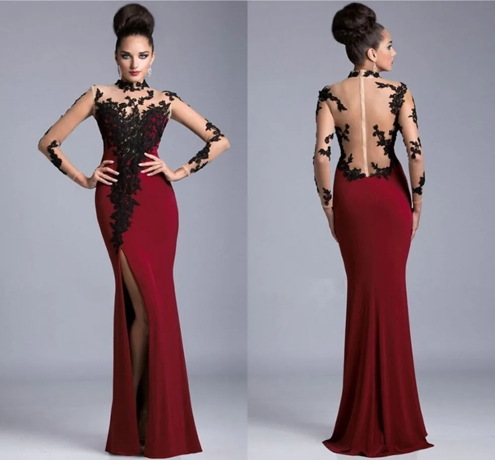 black and maroon formal