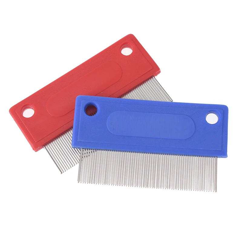 Transer Pet Grooming Combs Supply ABS Red Hair Comb Flea Cleaning Brush