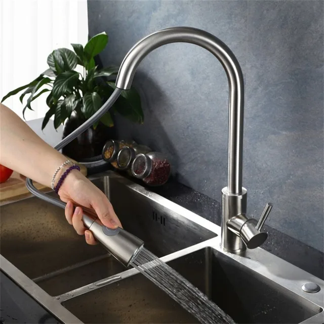 Special Price Stainless Steel Kitchen Faucet Kitchen Bathroom Accessories Basin Sink Water grifo cocina Pull Out Spray Cold&Hot Water torneira